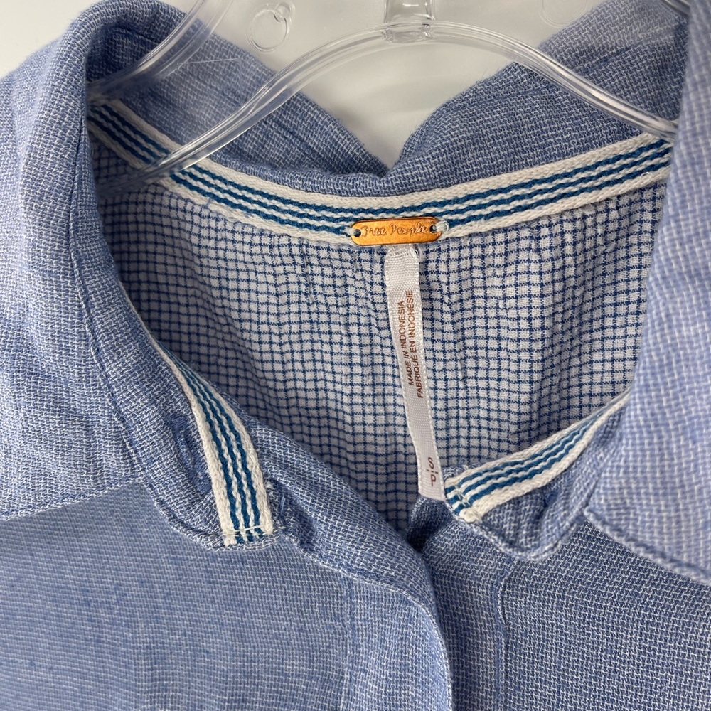 Free People That’s A Wrap Shirts Blue Size S - Picture 7 of 12